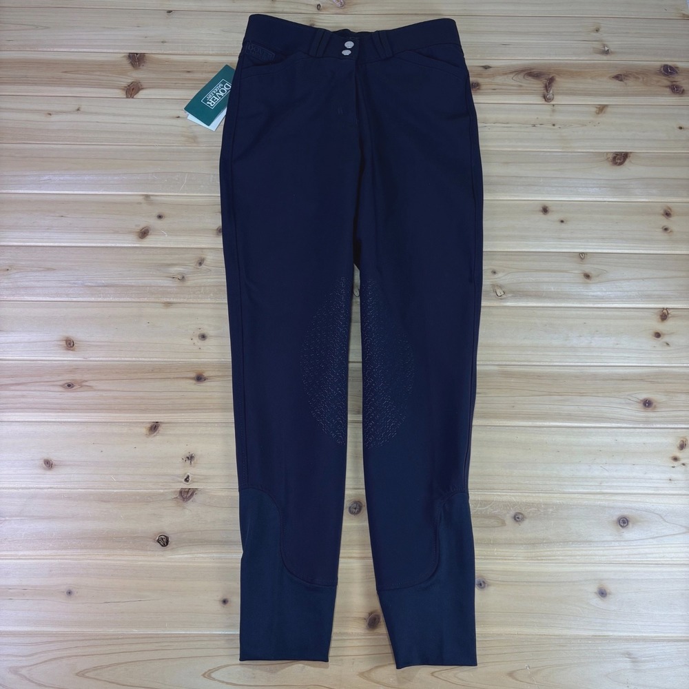 NEW Dover Saddlery Pants Womens 28 Black Dalton Breech Performance Riding Pants